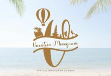 Vacation Monogram Font Poster 1