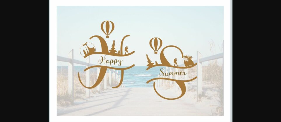 Vacation Monogram Font Poster 4