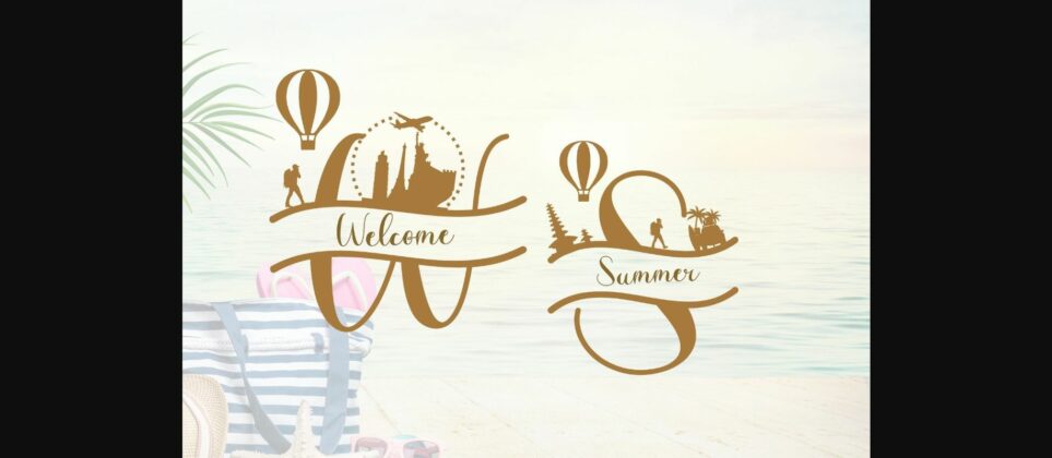 Vacation Monogram Font Poster 5