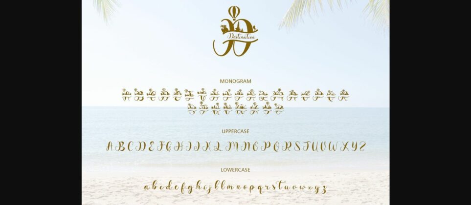 Vacation Monogram Font Poster 8