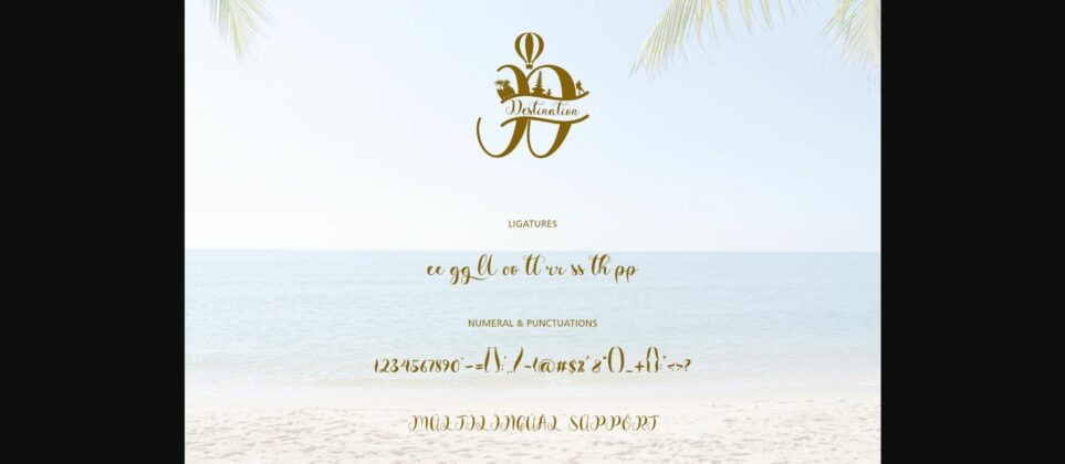 Vacation Monogram Font Poster 9