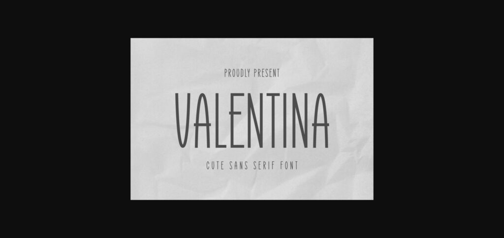 Valentina Font Poster 3