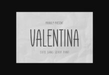 Valentina Font Poster 1