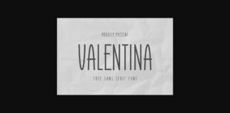 Valentina Font Poster 1