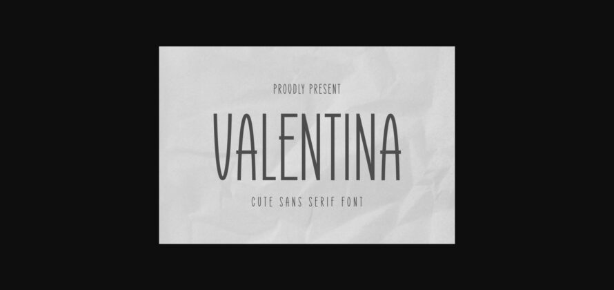 Valentina Font Poster 1