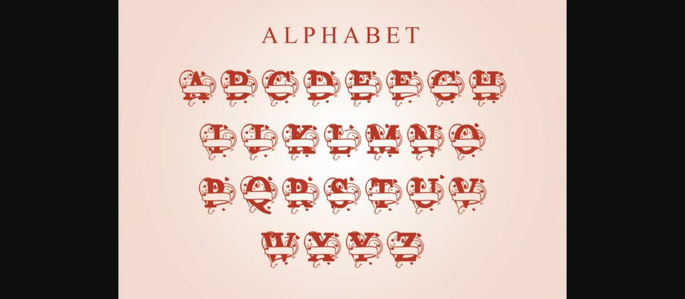 Valentina Monogram Font Poster 7
