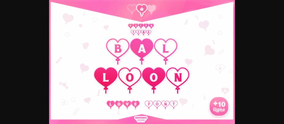 Valentine Balloon Font Poster 3
