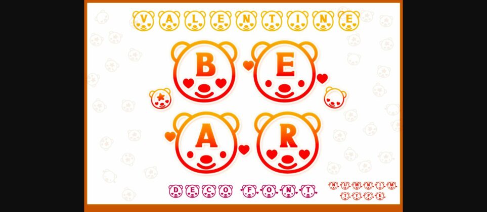 Valentine Bear Font Poster 3