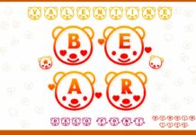 Valentine Bear Font Poster 1