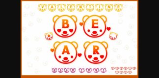 Valentine Bear Font Poster 1