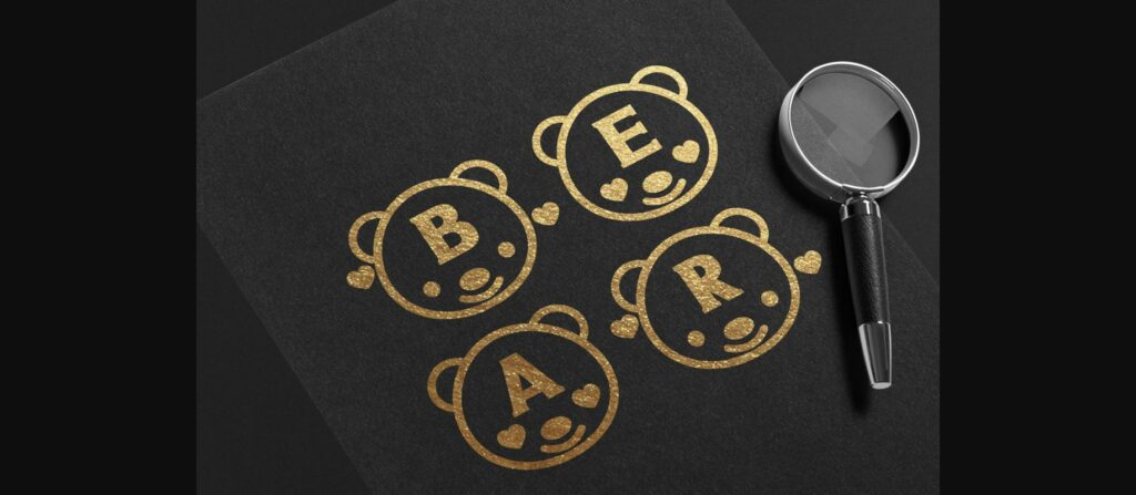 Valentine Bear Font Poster 5