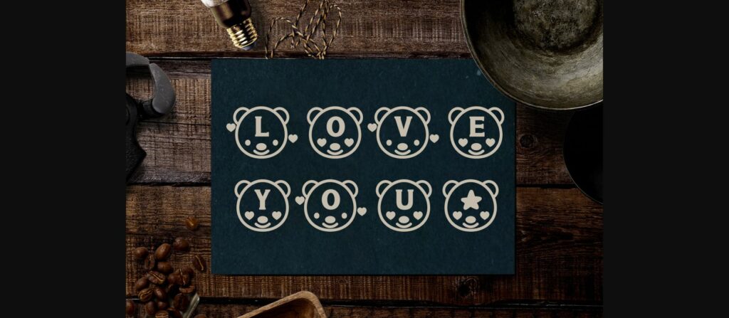 Valentine Bear Font Poster 6