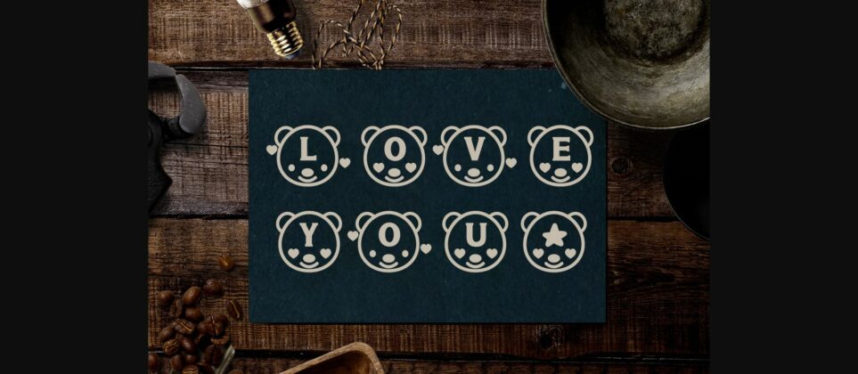 Valentine Bear Font Poster 6