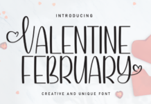 Valentine February Font Poster 1