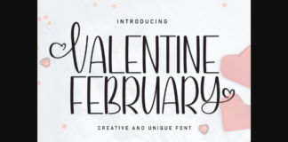 Valentine February Font Poster 1