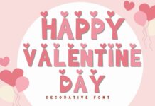 Valentine Font Poster 1