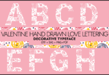 Valentine Hand Drawn Font Valentine Hand Drawn Font Poster 1