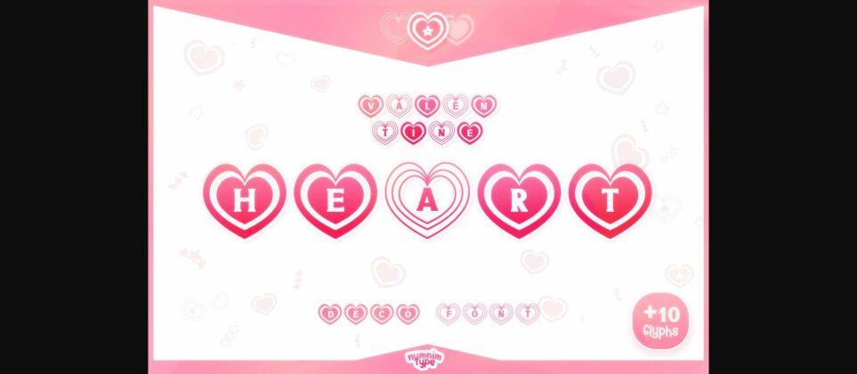 Valentine Heart Font Poster 3