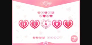 Valentine Heart Font Poster 1