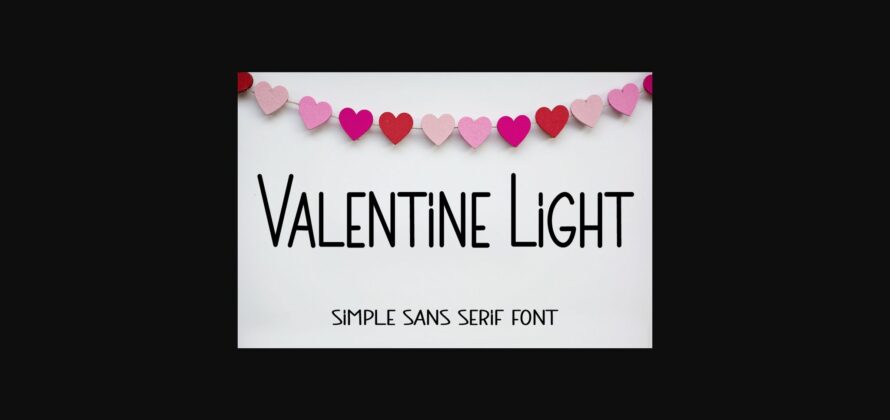 Valentine Light Font Poster 3