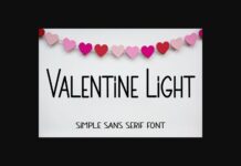 Valentine Light Font Poster 1