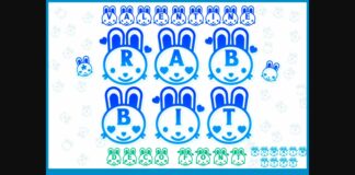 Valentine Rabbit Font Poster 1