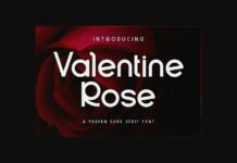 Valentine Rose Font Poster 1