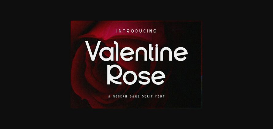 Valentine Rose Font Poster 1