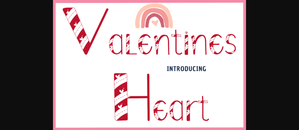 Valentines Heart Font Poster 3