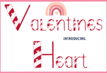 Valentines Heart Font Poster 1