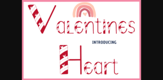 Valentines Heart Font Poster 1