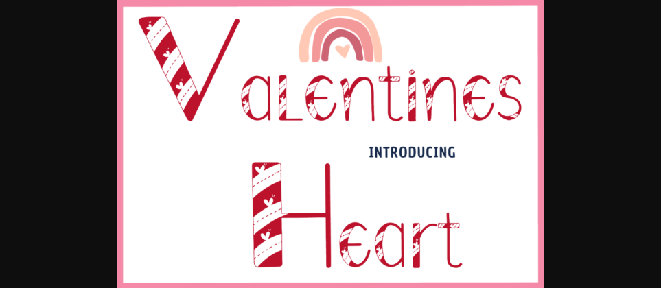 Valentines Heart Font Poster 1