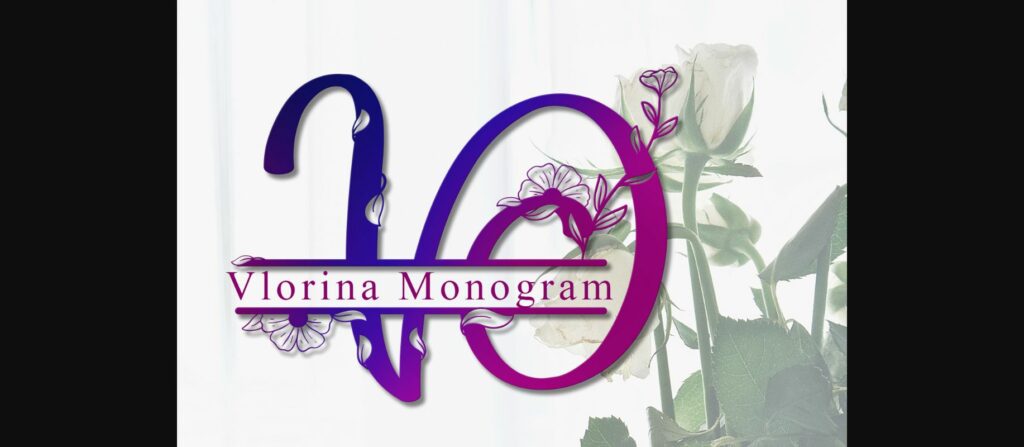 Valina Monogram Font Poster 3