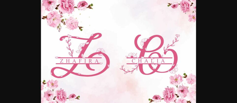 Valina Monogram Font Poster 4