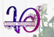 Valina Monogram Font Poster 1