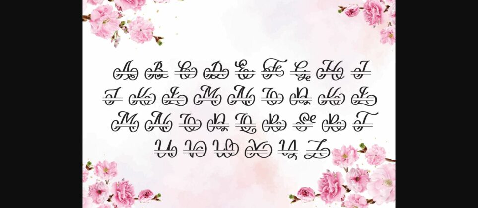 Valina Monogram Font Poster 7