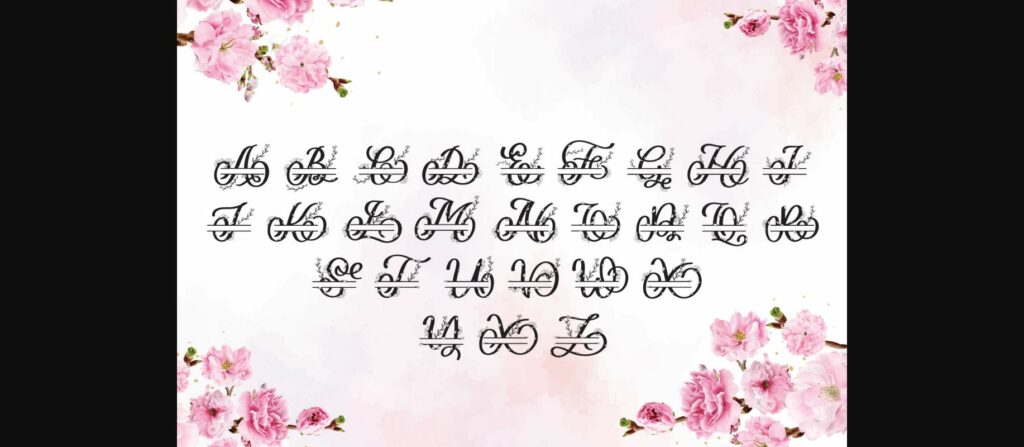 Valina Monogram Font Poster 8