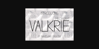 Valkrie Font Poster 1