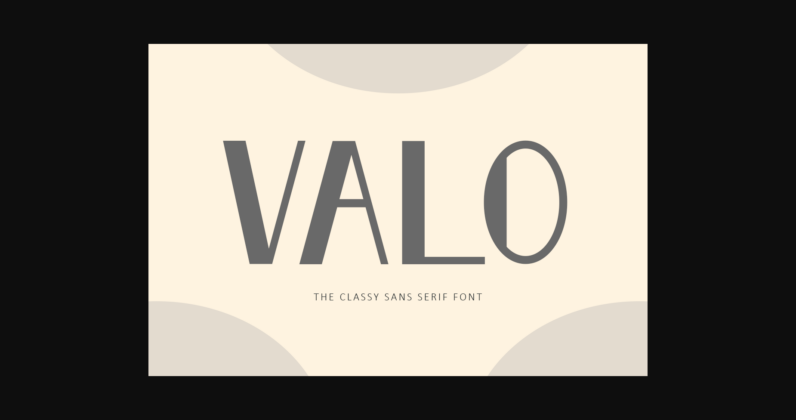 Valo Font Poster 3