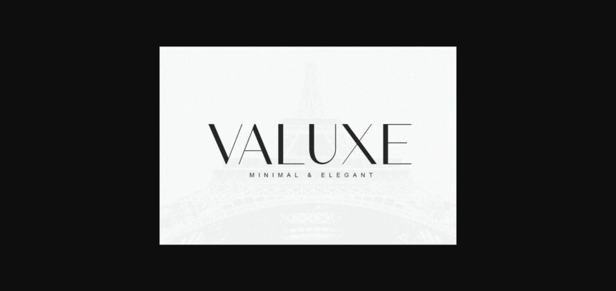 Valuxe Font Poster 3