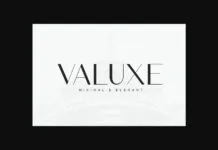 Valuxe Font Poster 1
