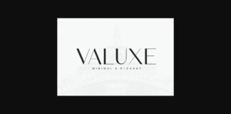 Valuxe Font Poster 1