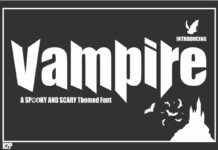 Vampire Halloween Font Poster 1