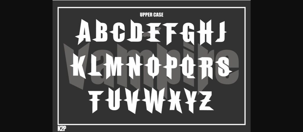 Vampire Halloween Font Poster 4