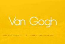 Van Gogh Font Poster 1