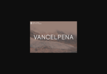 Vancelpena Font Poster 1