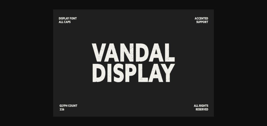 Vandal Font Poster 3