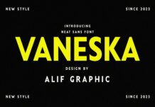 Vaneska Font Poster 1