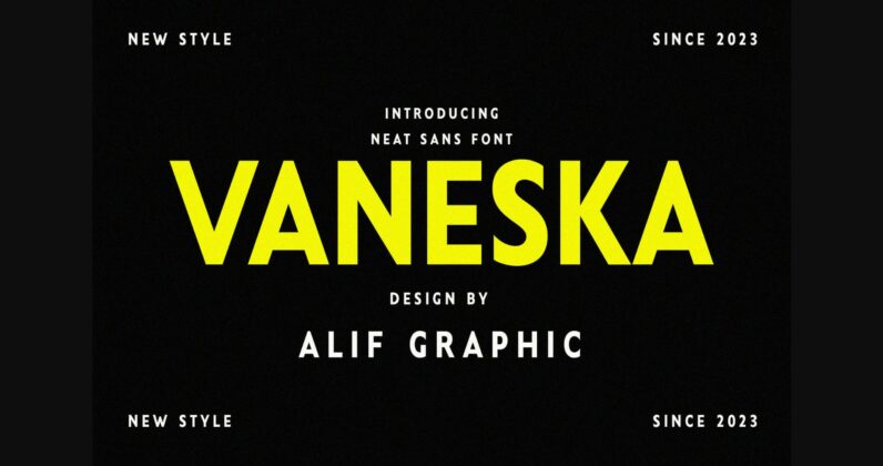 Vaneska Font Poster 1