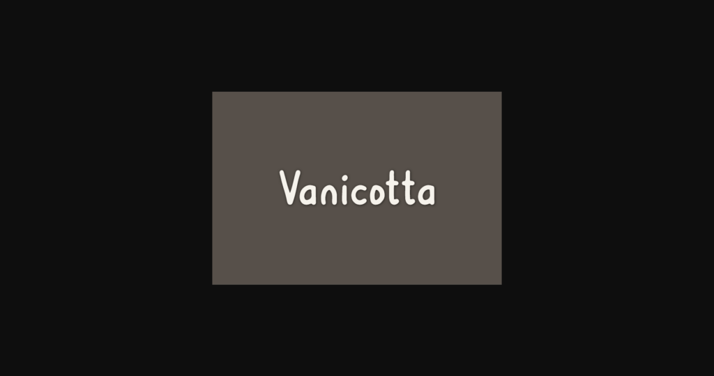 Vanicotta Font Poster 3